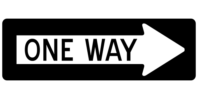 Arrow, One Way, Right, Sign, Road